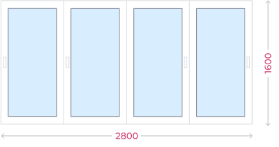 Размеры лоджии 2800