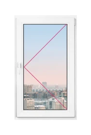 Одностворчатое окно Rehau Thermo 500x800 - фото - 1